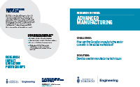 Cover of Advanced Manufacturing Research Insert