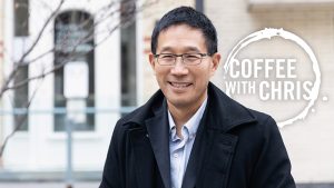 Dean Chris Yip with Coffee with Chris logo