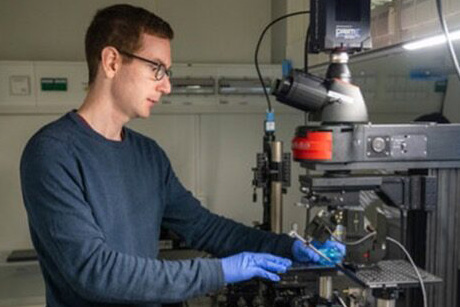 student in lab Student in lab