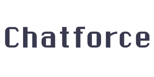 Chatforce text - square vectorized with background